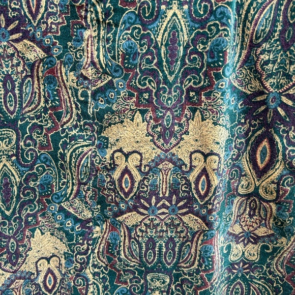 Croft&Barrow corduroy skirt Rich colors in paisley pattern Sz 10 - Picture 2 of 7